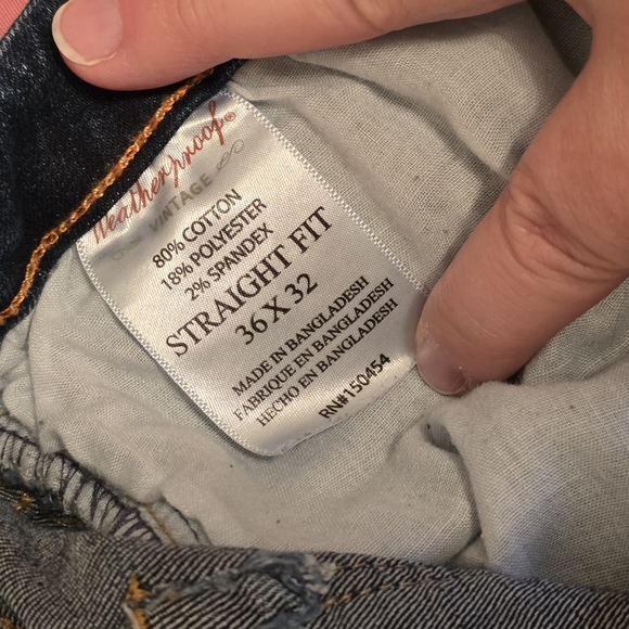 Weatherproof Men's Dark Blue Vintage Straight Jeans - Picture 6 of 6